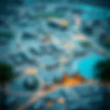 Majan Dubai Map Layout Overview Map layout of Majan Dubai highlighting key areas