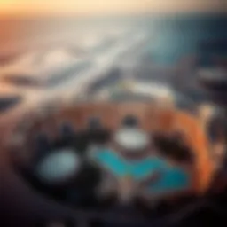 Stunning aerial view of the Dorchester Collection in Palm Jumeirah