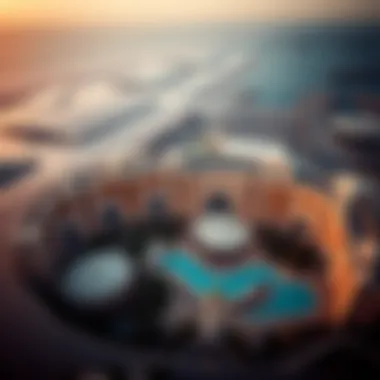 Aerial View of the Dorchester Collection Stunning aerial view of the Dorchester Collection in Palm Jumeirah