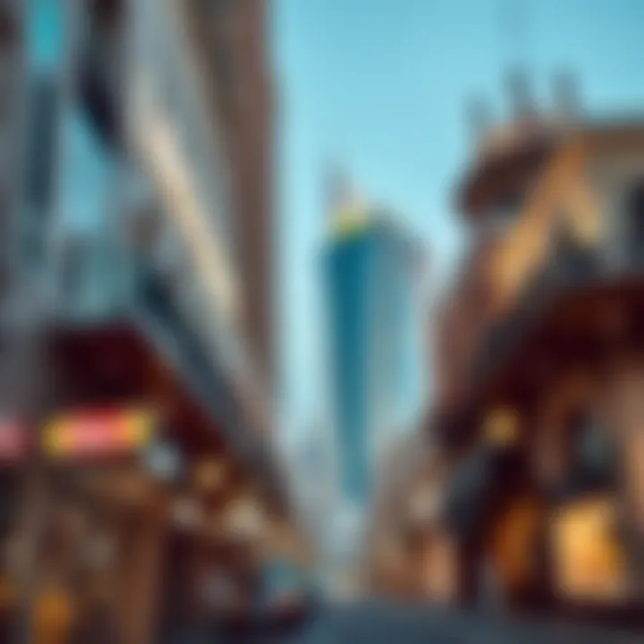 Vibrant street view showcasing Deira's architecture