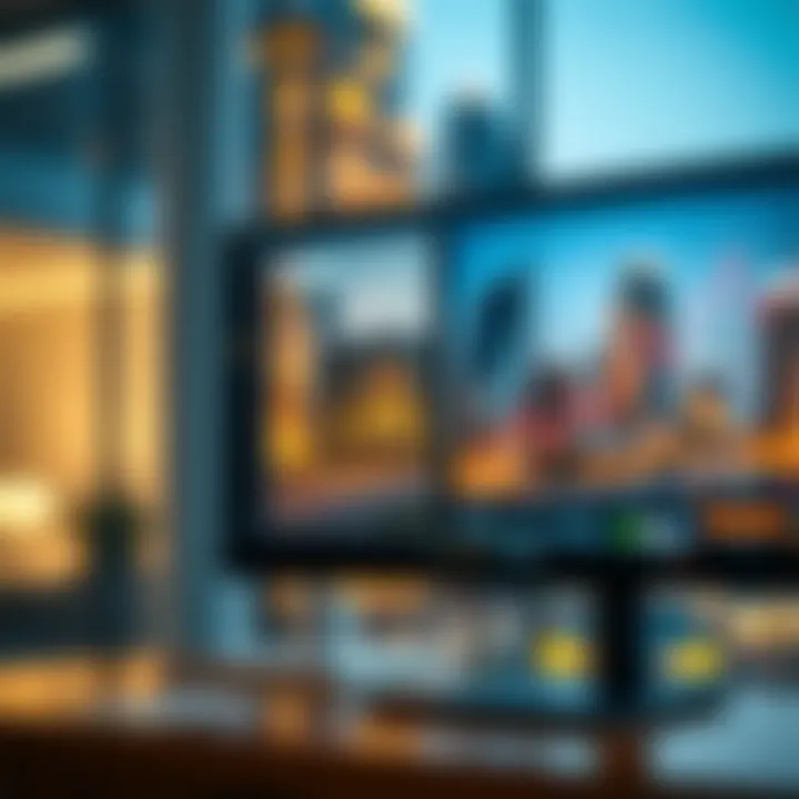 Market Trends in Dubai Real Estate Close-up of real estate market trends on a digital screen