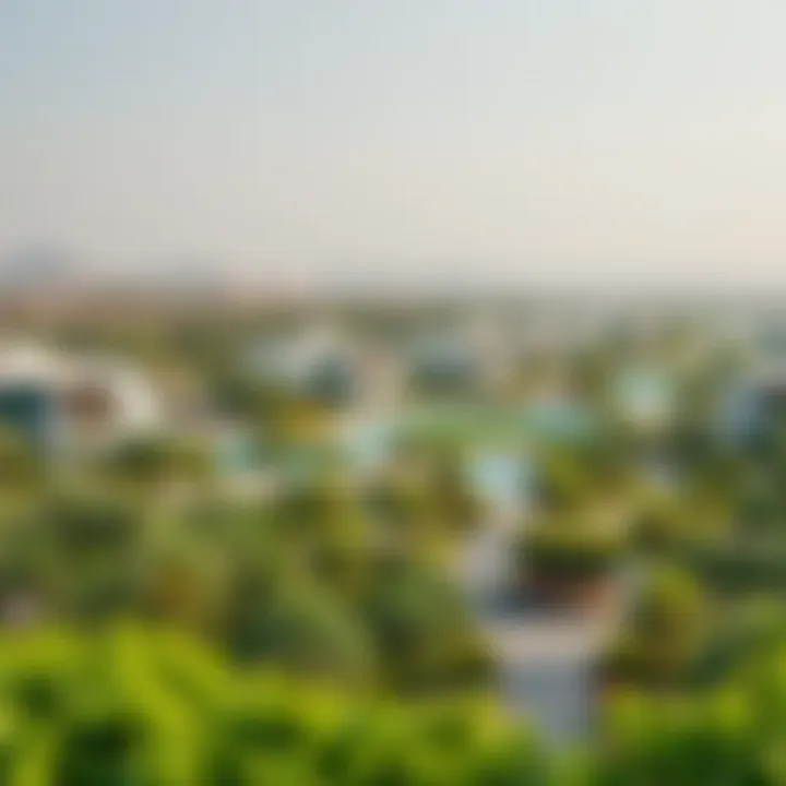 Panoramic View of Seaside Hills A panoramic view of the Seaside Hills showcasing lush greenery and modern architecture