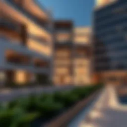 Architectural view of ذا فيو النخله showcasing modern design