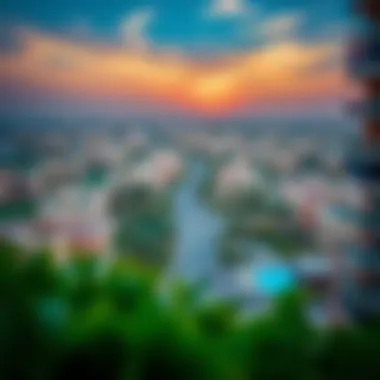 View of Al Qusais neighborhood highlighting local amenities and greenery