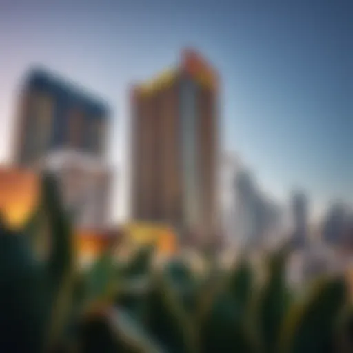 Stunning architectural view of W Residence Dubai showcasing its modern design and skyline integration