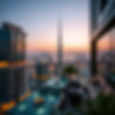 A Panoramic Vista of Dubai from W Residence Panoramic view of the Dubai skyline from W Residence demonstrating its prime location