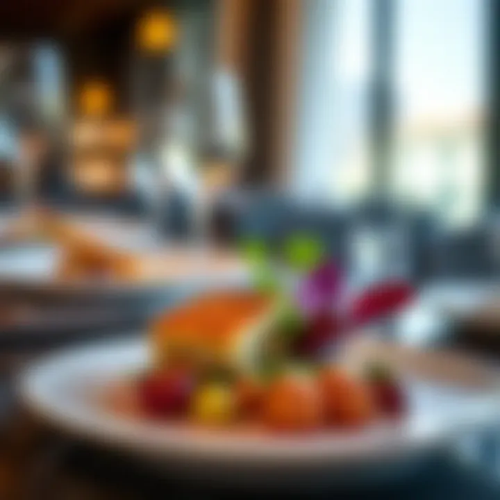 Artfully Plated Haute Cuisine A beautifully arranged plate highlighting haute cuisine