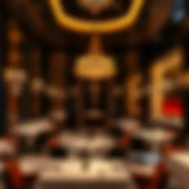 Luxurious Interior of a Michelin Star Establishment Interior of a luxurious restaurant with vibrant ambiance