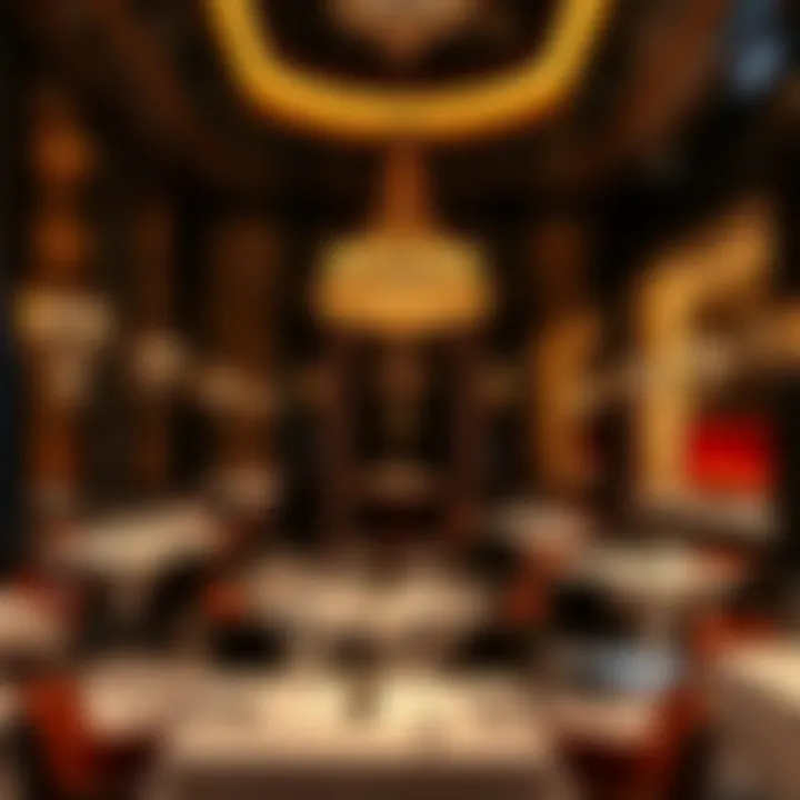 Luxurious Interior of a Michelin Star Establishment Interior of a luxurious restaurant with vibrant ambiance