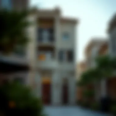 Architectural details of buildings in Gate Village