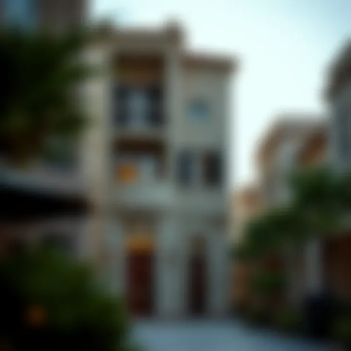 Architectural details of buildings in Gate Village