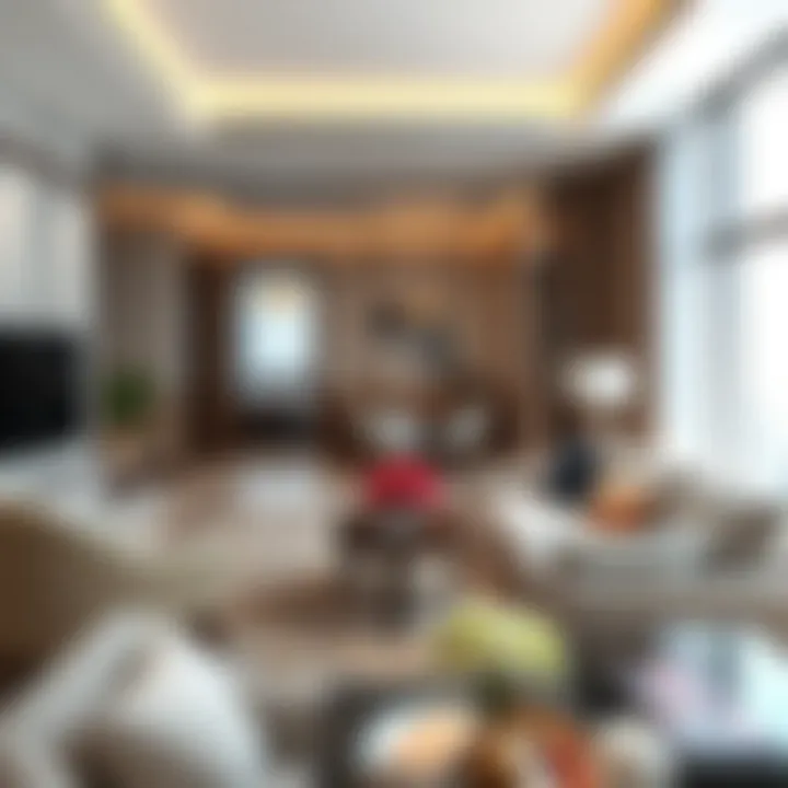 Spacious living area inside a unit of Gold Crest Executive Tower