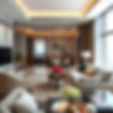 Elegant Interiors of Gold Crest Executive Tower Units Spacious living area inside a unit of Gold Crest Executive Tower