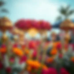 Vibrant floral display in Hadiqat al-Mu‘jizat