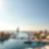 Panoramic view of Dubai Creek Harbour showcasing luxury waterfront living