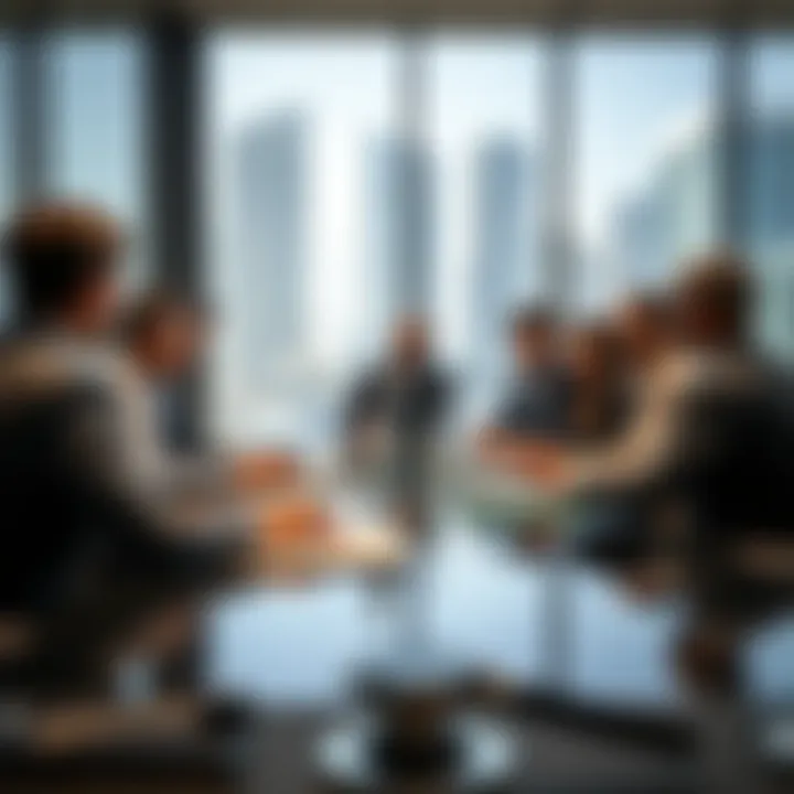 Strategic Discussions in Dubai's Corporate World Business meeting in a modern office