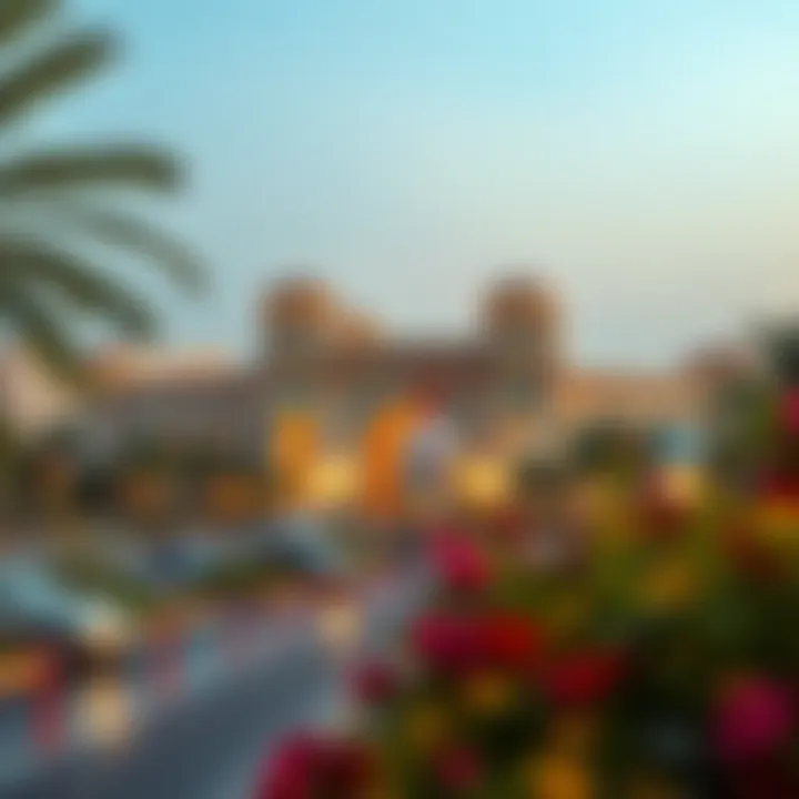 Scenic view of Al Khail Gate area with nearby attractions