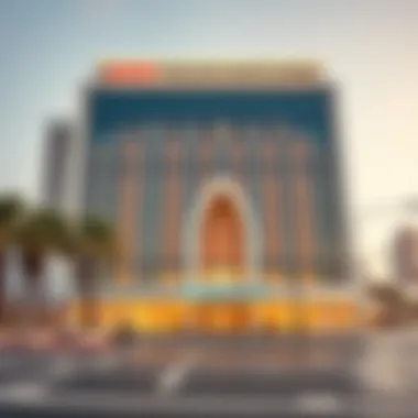 Modern Islamic bank building in the UAE