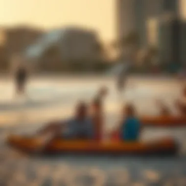 Leisure Activities at J1 Beach Families enjoying leisure activities along the J1 Beach