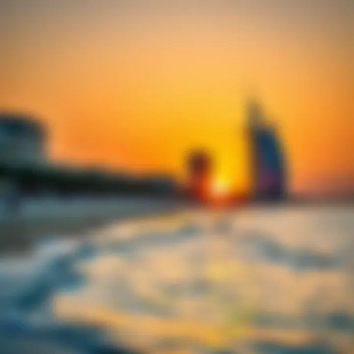 Serene Sunset Over J1 Beach Vibrant sunset over the J1 Beach, highlighting the serene atmosphere