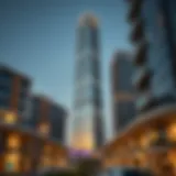 Stunning view of Platinum Tower surrounded by modern architecture