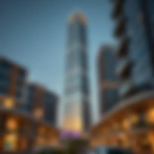 Stunning view of Platinum Tower surrounded by modern architecture