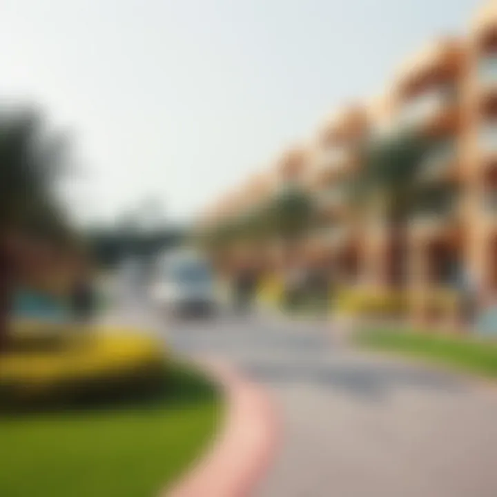 A vibrant community park in JLT Cluster Q filled with residents enjoying leisure activities