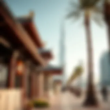 Cultural landmarks near Jumeirah Beach highlighting traditional and modern architecture
