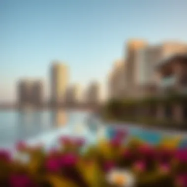 Real estate developments surrounding Jumeirah Beach reflecting luxury living