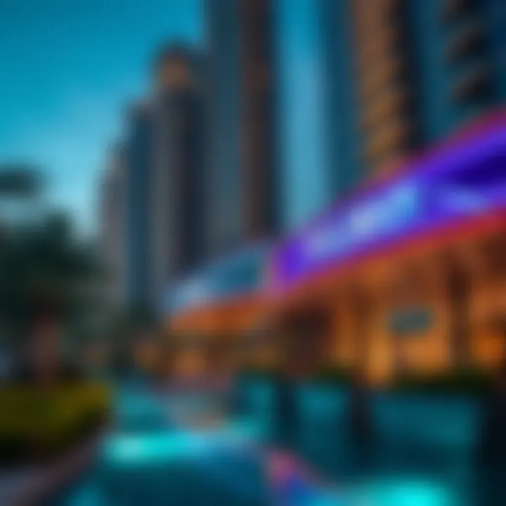 Dynamic Locale of Jumeirah Lakes Towers Vibrant surroundings of Jumeirah Lakes Towers area