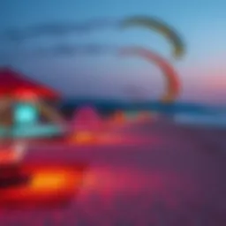 A panoramic view of Kite Beach showcasing its vibrant atmosphere