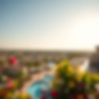 Community Life and Amenities in La Fontana Panoramic view of the vibrant community and amenities in La Fontana Dubai