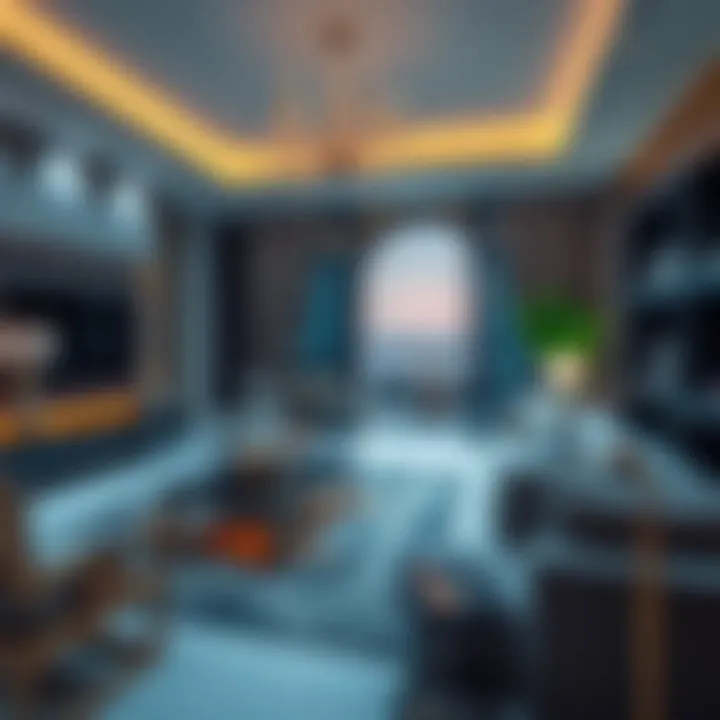 Luxurious Living Spaces in La Fontana Luxurious interior of a residential unit in La Fontana Dubai