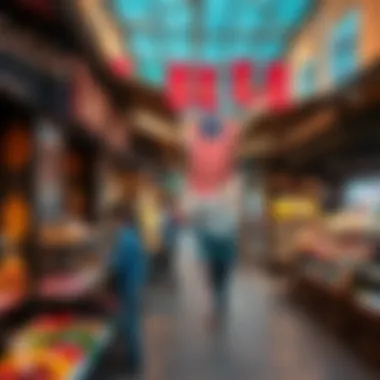 Diverse marketplace reflecting the expatriate experience