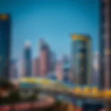 A vibrant city skyline showcasing modern architecture