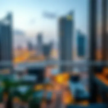 Modern Architecture in Dubai A panoramic view of Dubai's skyline showcasing modern architecture