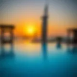 Infinity pool overlooking the Dubai skyline