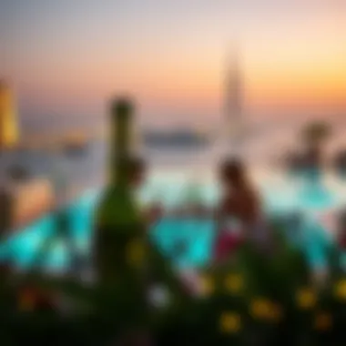 Romantic dinner by a private pool