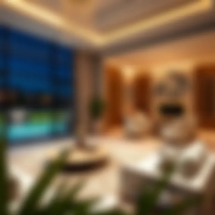 Luxurious interior of a Mazaya property highlighting contemporary design