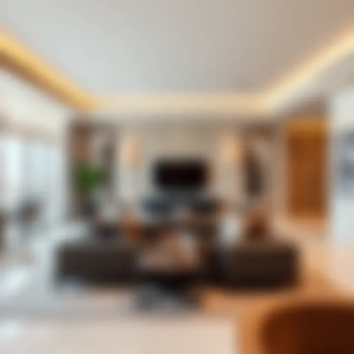 Elegant Interiors of Movenpick Hotel Apartments Luxurious living space within Movenpick Hotel Apartments designed for comfort