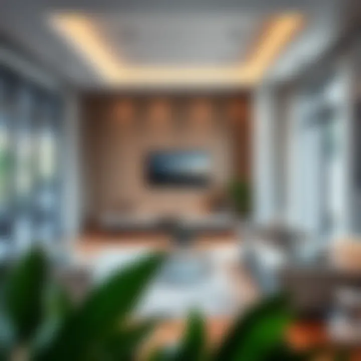 Tranquil Living Space Post-Move A serene living space after a successful relocation to a new home