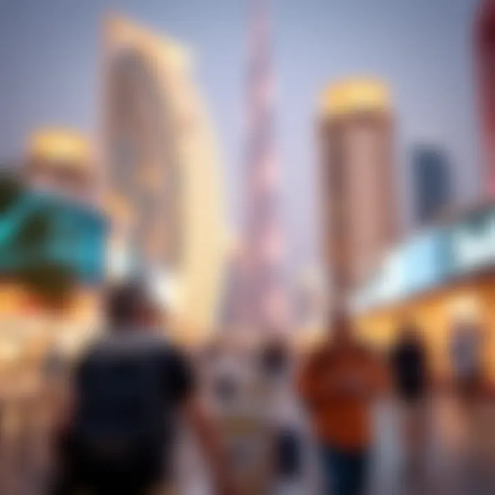 Tourists exploring Dubai's attractions