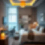 A cozy shared room setup in Dubai highlighting modern decor