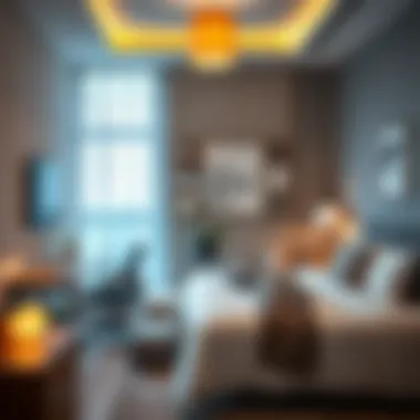 A cozy shared room setup in Dubai highlighting modern decor