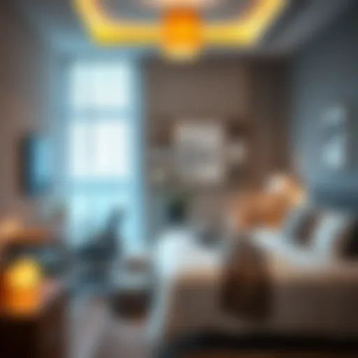 A cozy shared room setup in Dubai highlighting modern decor