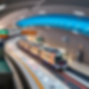 Detailed map of the Dubai Metro showcasing the extensive network