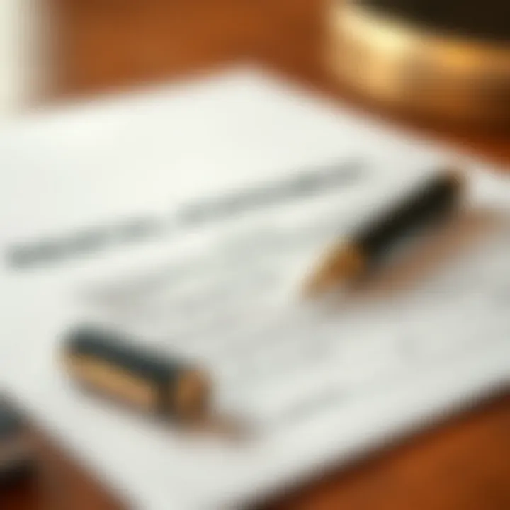 Understanding Rental Agreements Close-up of a rental agreement document with pen