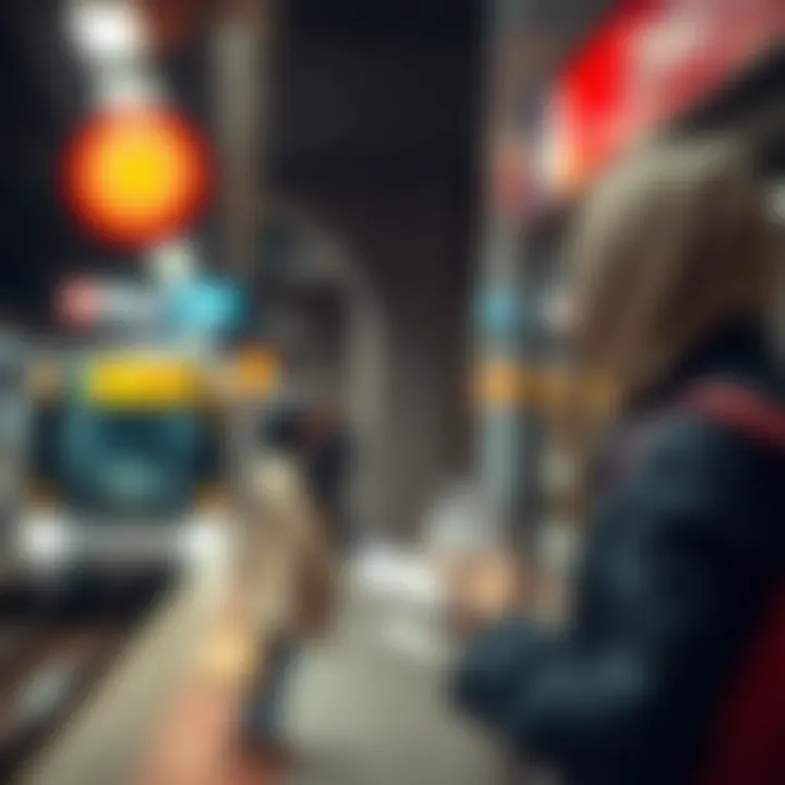 Purchasing Metro Tickets in Dubai Traveler purchasing a metro ticket at a Dubai station