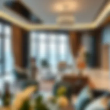 Elegant Interior Design of Nesto Ajman One Tower Luxurious living room interior in Nesto Ajman One Tower