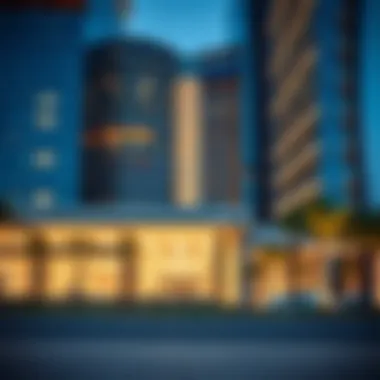 Exterior view of the Oberoi Business Center showcasing modern architecture